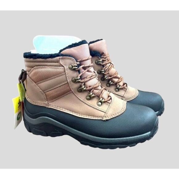 Size 10-Men's Julian Waterproof Winter Boots - All in Motion-Cognac - Picture 1 of 5